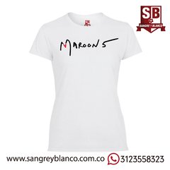 Camiseta Maroon 5 - Sangre y Blanco