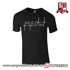 Camiseta Meow - Sangre y Blanco