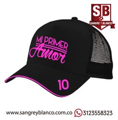 Gorra Negra-Fucsia con Línea