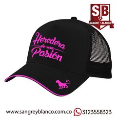 Gorra Negra-Fucsia con Línea - Sangre y Blanco