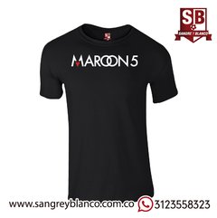 Camiseta Maroon 5 Logo - Sangre y Blanco