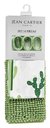 Set De Baño 14 Piezas C/ Alfombra Shaggy - Cactus Verde