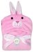 Frazada Infantil Flannel C/ Capucha - Conejo Rosa