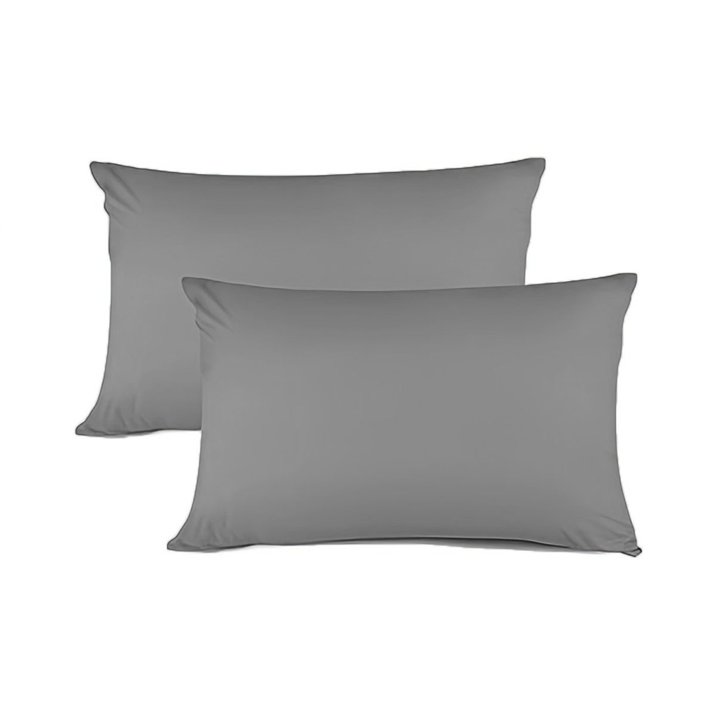 Pack x2 Funda De Almohada King Size 50 x 90 Cm - Gris Oscuro