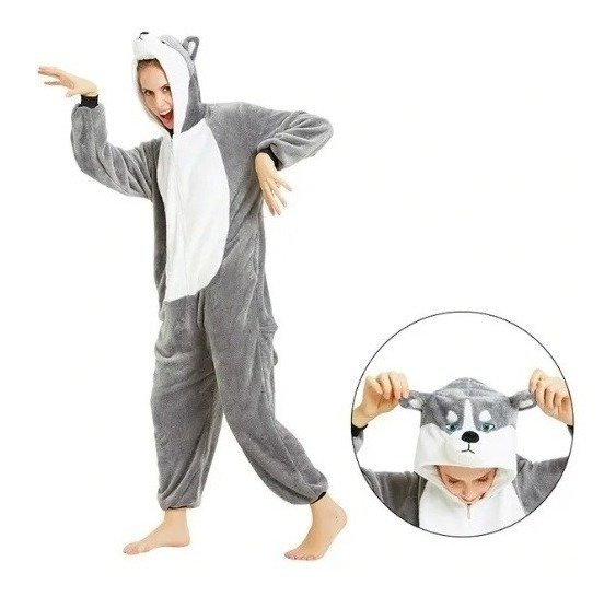 Pijama Kigurumi Lobo Husky