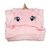 Frazada Infantil Flannel C/ Capucha - Unicornio Rosa