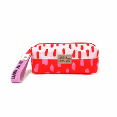 COSMETIQUERA ELLIE ROJA MANCHAS ROSA - comprar online