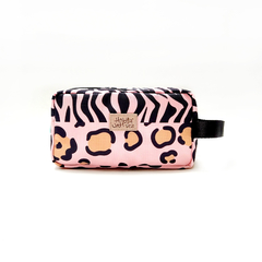 COSMETIQUERA CLOWN ANIMAL PRINT ROSA - comprar online