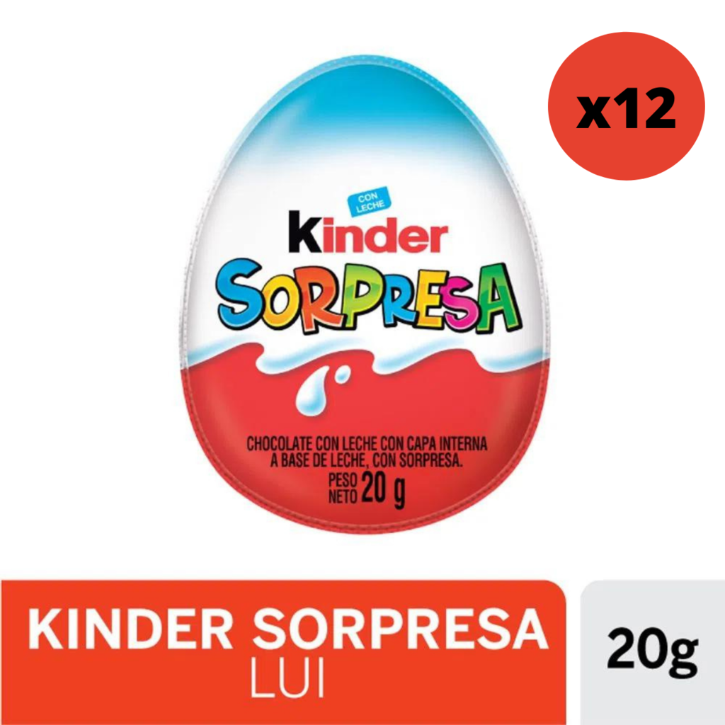 Huevos de chocolate con sorpresa 3 unidades Kinder caja 60 g