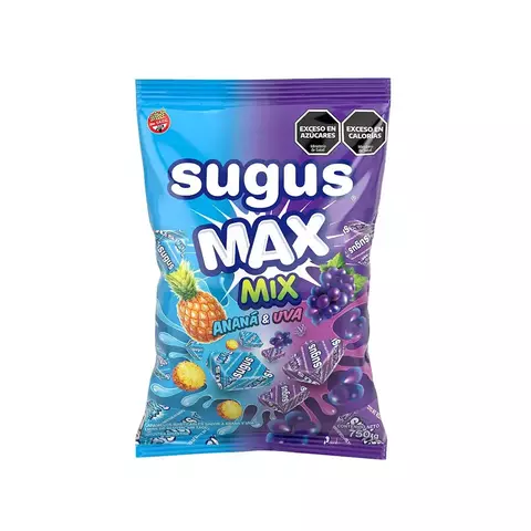 Caramelos Sugus Max Anana y Uva x750 grms