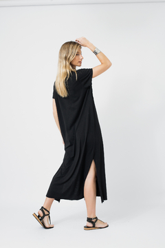 Vestido Basico Largo Negro - comprar online