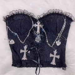 Cropped corset cross