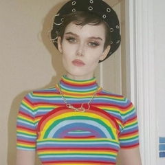 Cropped Full Rainbow (encomenda) na internet