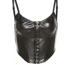 Cropped corset couro - comprar online