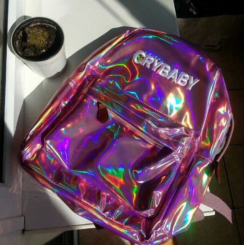 Mochila Holográfica Cry Baby