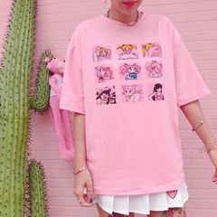 Camiseta Harajuku Sailor moon ( encomenda ) - loja online