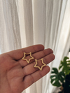 Argollas Star -Acero Dorado (par)