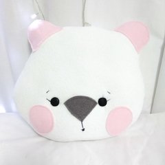 Almohadón oso blanco y rosa - comprar online