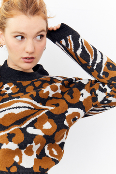 Sweater Jacquard Hojas - comprar online