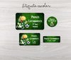 Etiqueta escolar Palmeiras - Kit com 80 etiquetas