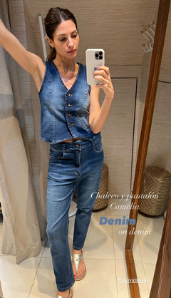 PANTALÓN DENIM CAMELIA BLUE LAVADO - comprar online