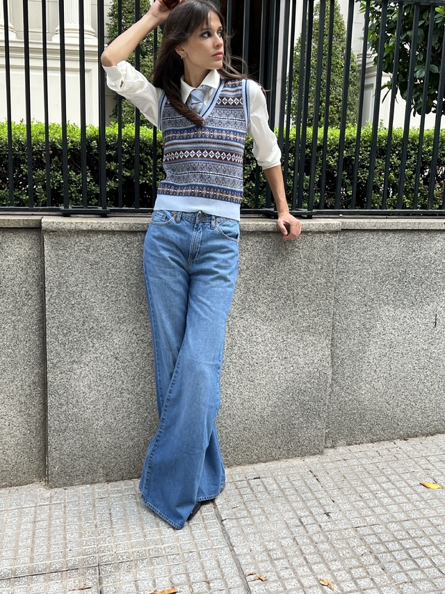 JEAN WIDE LEG BLUE ( abril)