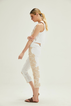 PANTALÓN GINGER GUIPIUR BLANCO - comprar online