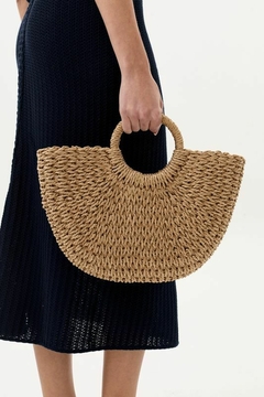 BOLSO BARCELONA TOSTADO - HERRAJE W ORO