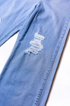 JEAN CELESTE WILD LEG ROTURAS LOVELY DENIM - comprar online