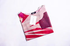 REMERA BEIGE CON FUSCIA Y ROJO MARIANA DAPPIANO - comprar online