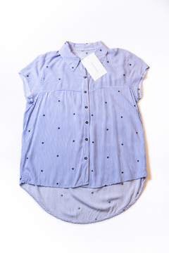 CAMISA RAYADA AZUL Y BLANCA CON ESTRELLAS - comprar online