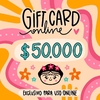 GIFT CARD ONLINE $50.000