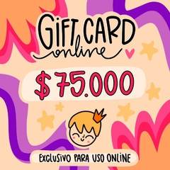 GIFT CARD ONLINE $75.000