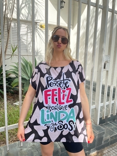 REMERA OVERSIZE HANNA FELIZ