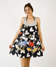 VESTIDO MACEIO GRIS MICKEY