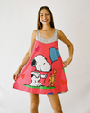 VESTIDO MACEIO gris snoopy globo