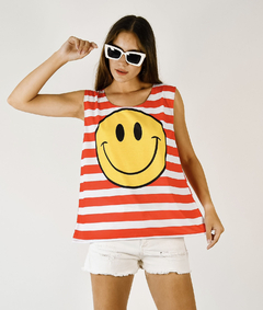 MUSCULOSA EMMA red smiley on internet