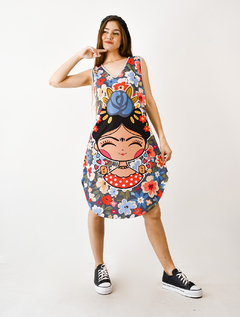 VESTIDO ALOHA gris frida - comprar online