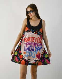 VESTIDO MACEIO NEGRO PONETE FELIZ - comprar online