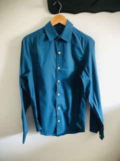 Camisa azul manga longa - comprar online
