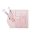 SET BROCHAS MAKE UP ESTUCHE ROSA X 7