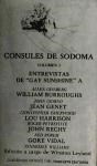 CONSULES DE SODOMA ENTREVISTAS A BURROUGHS GENET - VIDAL HARRISON RECHY