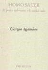 HOMO SACER PODER SOBERANO Y LA NUDA VIDA - AGAMBEN GIORGIO