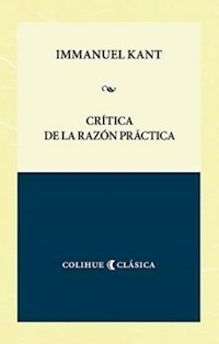 CRITICA DE LA RAZON PRACTICA - KANT IMMANUEL