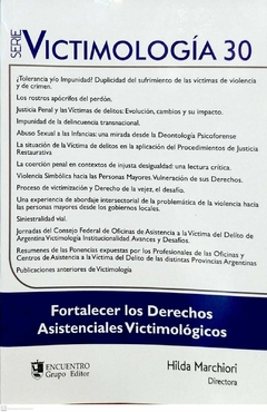 VICTIMOLOGIA 30 FORTALECER LOS DERECHOS - MARCHIORI HILDA DIRECTORA