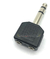 Adaptador Plug 1 Macho 6,5 Stereo / 2 Hembras 3,5 Stereo