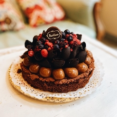 torta brownie con rulos de chocolate
