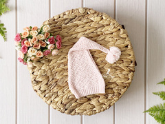 Gorro Soneca Pompom - Rosa Baby