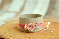 HeadBand - Floral mod. 003 Coral Claro - comprar online