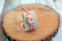 HeadBand - Floral mod. 003 Coral Claro en internet